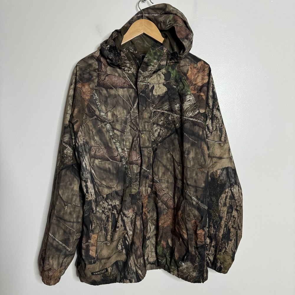 Gander Mountain Guide Series Hunting Jacket Mens L Brown Camo Waterproof TechH2O